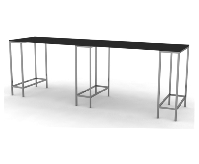 Steh / Hochtisch "New York Steel" 320x80x110 schwarze Platte